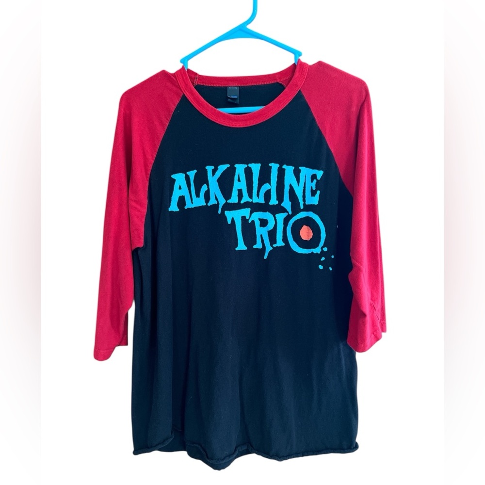 Vintage Alkaline Trio Band Raglan Shirt - Red and Black